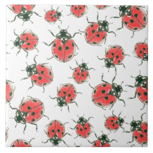 Ladybugs Ceramic Tile