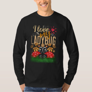 Ladybugs Couple Matching Spring Floral Love T-Shirt