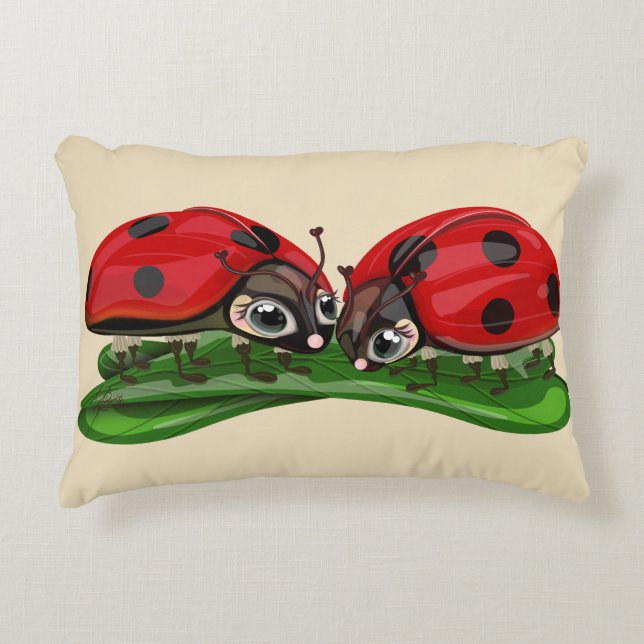 Ladybugs  decorative cushion (Front)