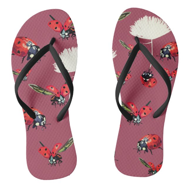 Ladybugs Flip Flops (Footbed)
