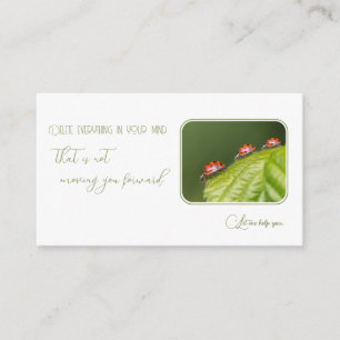 Ladybugs for psychologists and psychotherapists business card