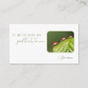 Ladybugs for psychologists and psychotherapists business card