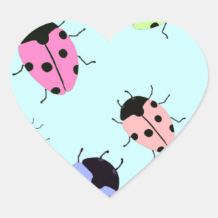 LADYBUGS HEART STICKER