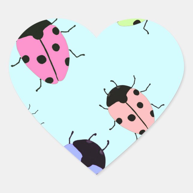 LADYBUGS HEART STICKER (Front)