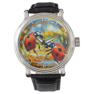 Ladybugs in a drop of water watch