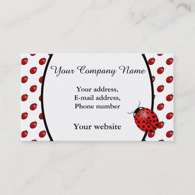 Ladybugs in red business card (Front)