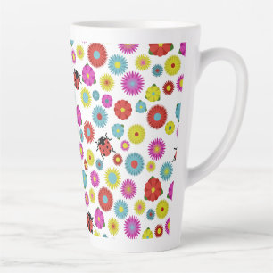 Ladybugs in the Garden Amongst the Flowers Latte Mug