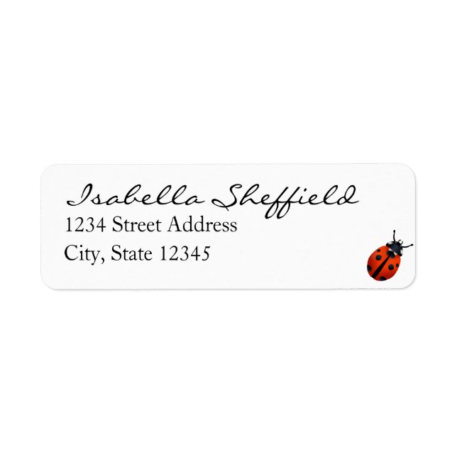 Ladybugs Label Return Address Label (Front)