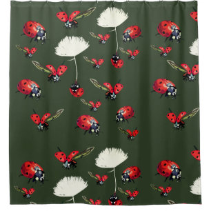 Ladybugs, Ladybirds Bugs Shower Curtain