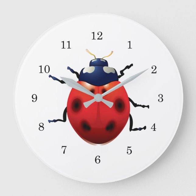 Ladybugs Large Clock (Front)