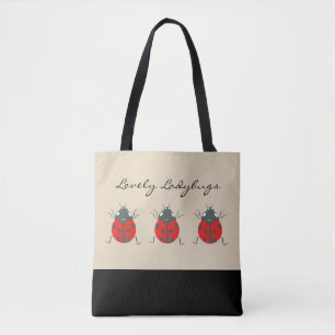 Ladybugs   Lovely Trio of Ladybugs Tote Bag