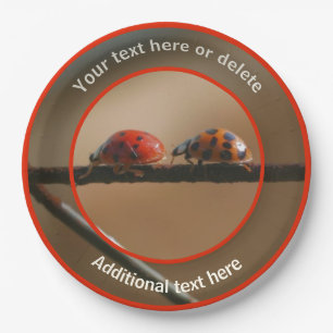 Ladybugs Nature Personalised Party  Paper Plate