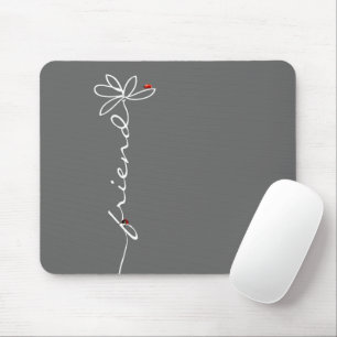 Ladybugs on Doddle Daisy On Grey Mouse Pad