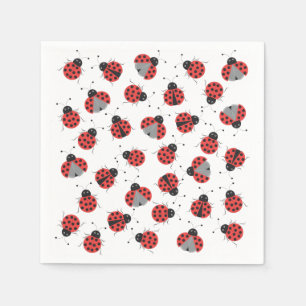 Ladybugs pattern napkin