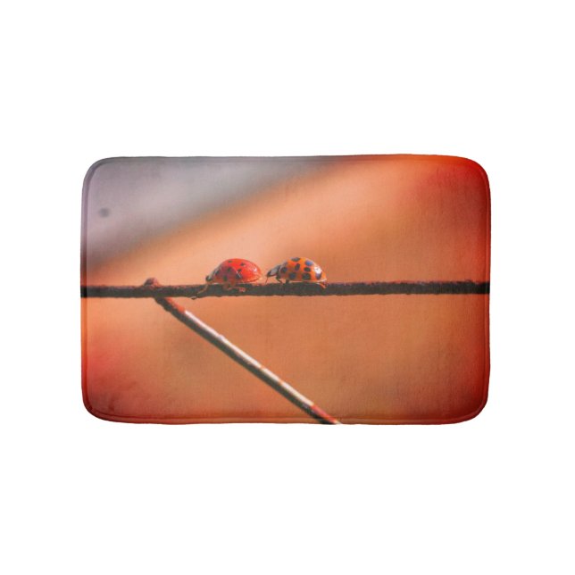 Ladybugs Play Follow The Leader Close Up  Bath Mat (Front)