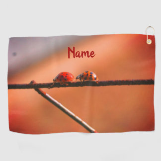 Ladybugs Play Follow The Leader Personalised Golf Towel