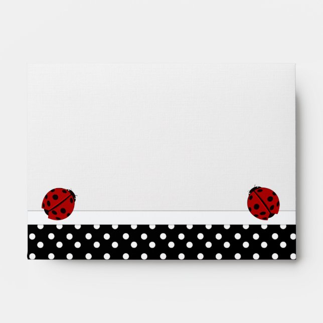 Ladybugs & Polka Dot Envelope (Front)