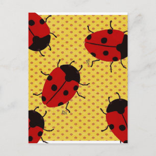 LADYBUGS POSTCARD
