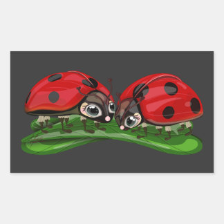 Ladybugs  rectangular sticker