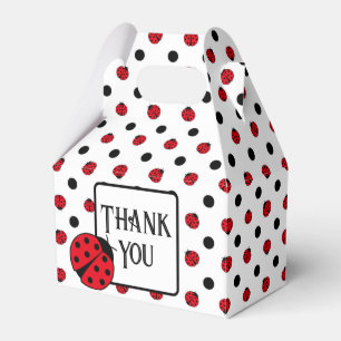 Ladybugs retro polka dots favour box