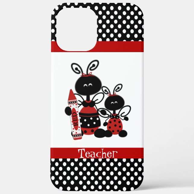 Ladybugs Teacher's Case-Mate iPhone Case (Back)