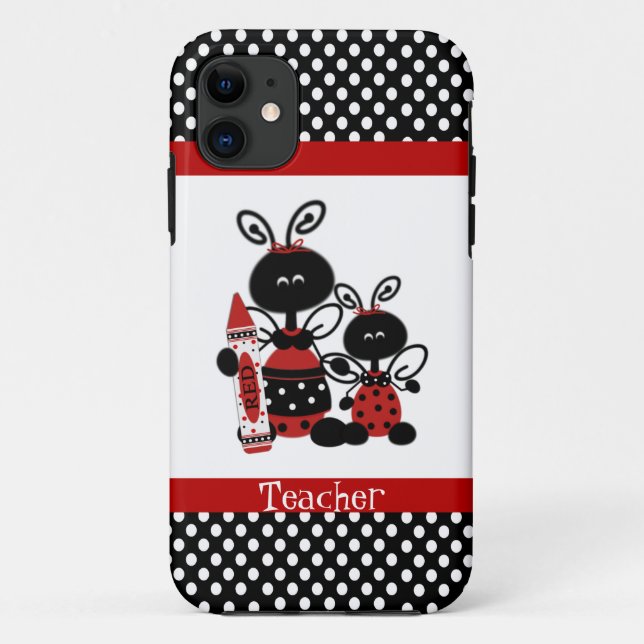 Ladybugs Teacher's iPhone 5 Case (Back)