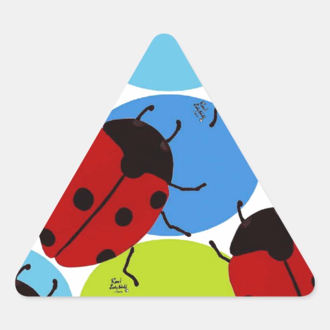 LADYBUGS TRIANGLE STICKER (Front)