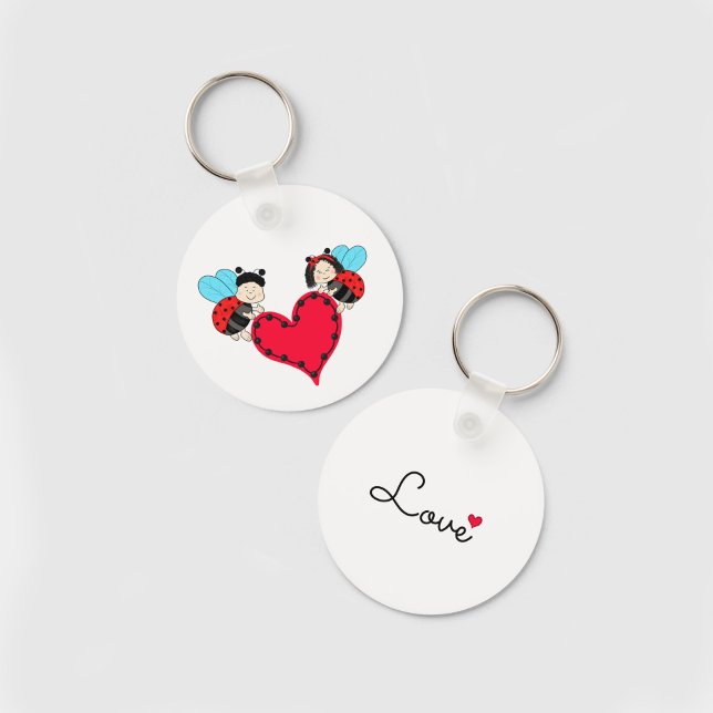Ladybugs with heart key ring (Creator Uploaded)