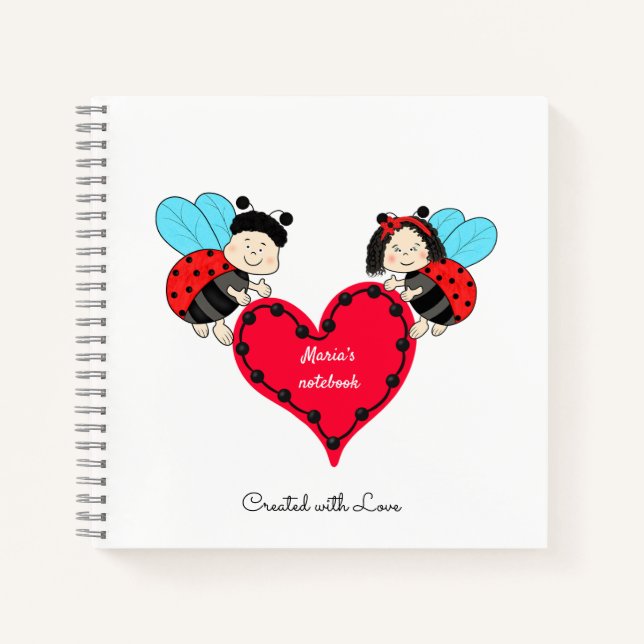 Ladybugs with heart notebook (Front)