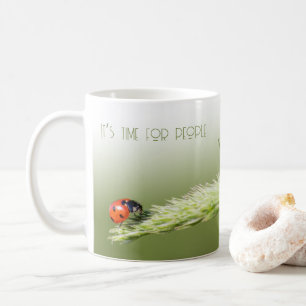 Ladybugs with motivational quote positive mindset coffee mug