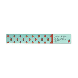 Ladybugs Wrap Around Label