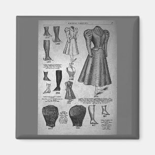 Lady's Bicycle Fashions1897 - Vintage Magnet