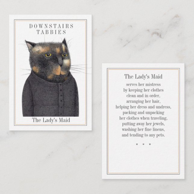 LADY'S MAID CAT Trading Card (Front/Back)