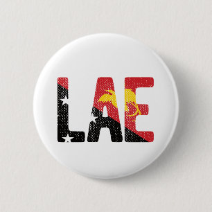 Lae with Papua New Guinea Flag 6 Cm Round Badge