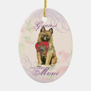 Laekenois Heart Mum Ceramic Ornament
