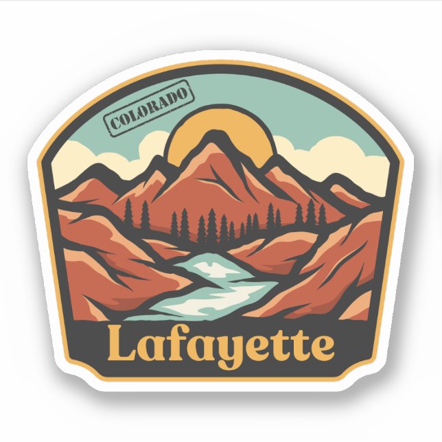 Lafayette, Colorado Sticker (Front)