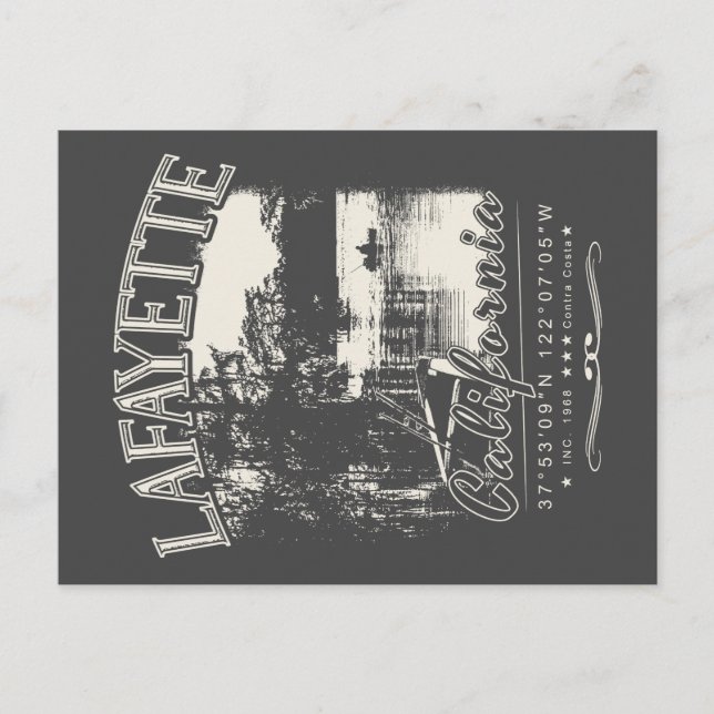 LAFAYETTE CONTRA COSTA CALIFORNIA VINTAGE POSTCARD (Front)