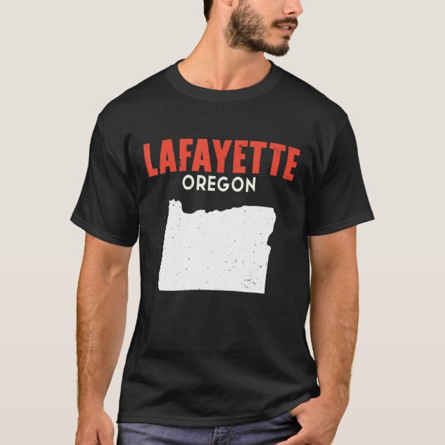 Lafayette Oregon USA State America Travel Oregonia T-Shirt (Front)
