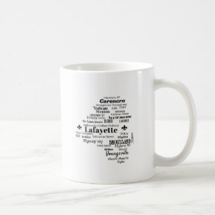 Lafayette Parish Louisiana Cities & Streets Mug