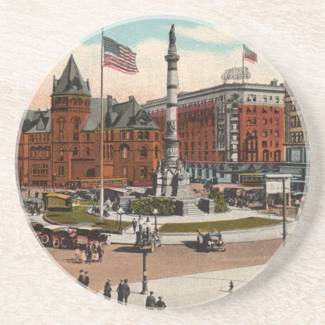 Lafayette Square Vintage Buffalo Coaster (Front)