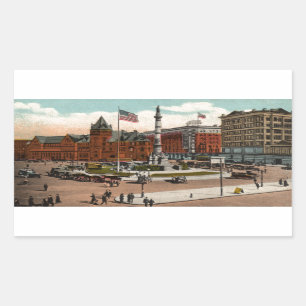 Lafayette Square Vintage Buffalo Rectangular Sticker