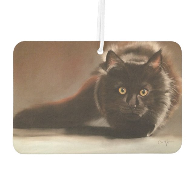 "l'affût" drawing with dry pastel car air freshener (Back)