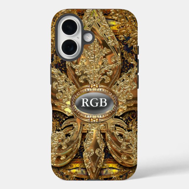 Lafleurette  Monogram Elegant Girl Case-Mate iPhone Case (Back)