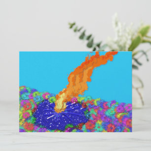 Lag B'Omer bonfire Jewish modern graphic Holiday Card