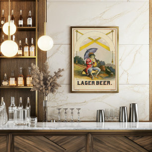 Lager Beer Vintage Advertising Poster