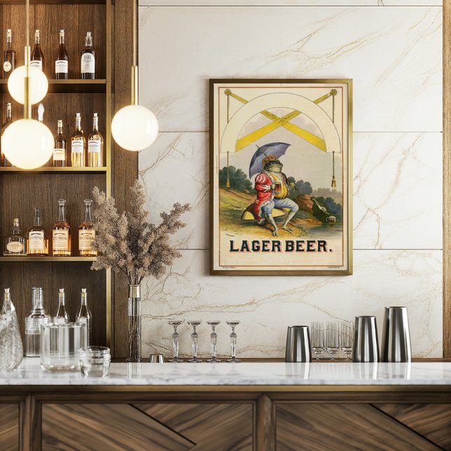 Lager Beer Vintage Advertising Poster (Creator Uploaded)