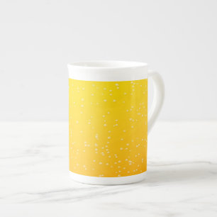 Lager Beer with Tiny Bubbles Background Art Bone China Mug