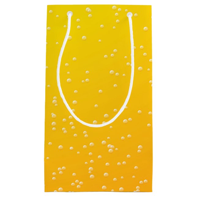 Lager Beer with Tiny Bubbles Small Gift Bag (Front)
