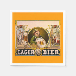 Lager Bier The Healthy Drink! Vintage Ad Napkin