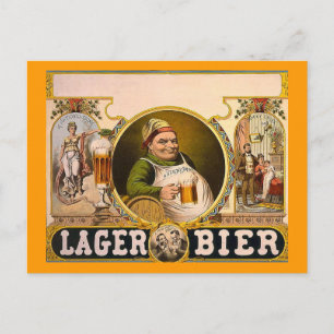 Lager Bier - The Healthy Drink! Vintage Ad Postcard